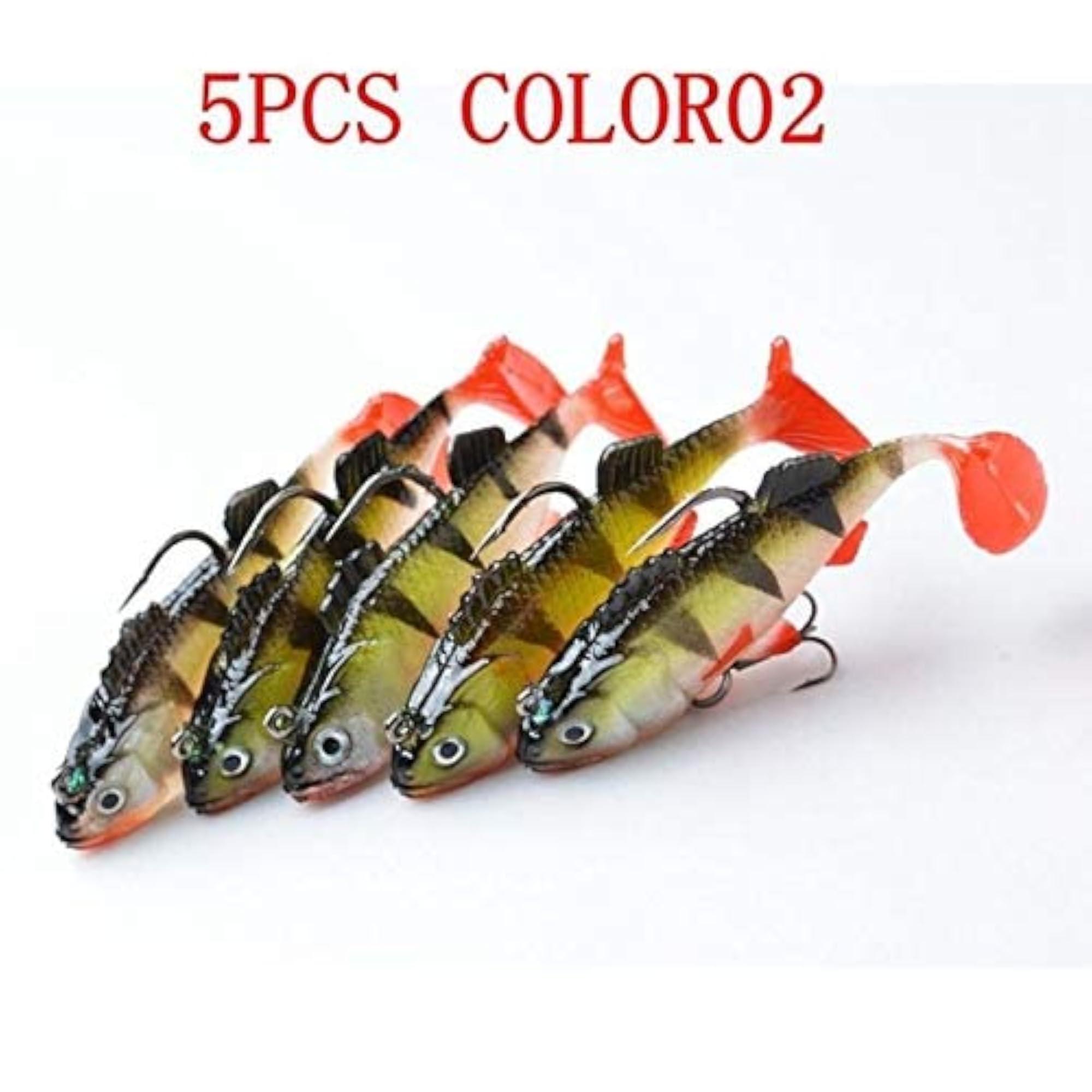 Soft Bait Head Fish Lures 8g Set of 5