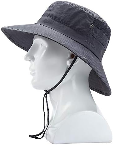 Wide Brim Sun Hat for Men/Women, UPF 50+ Waterproof Bucket Hat UV Protection Boonie Hat for Fishing Camping Hiking Garden