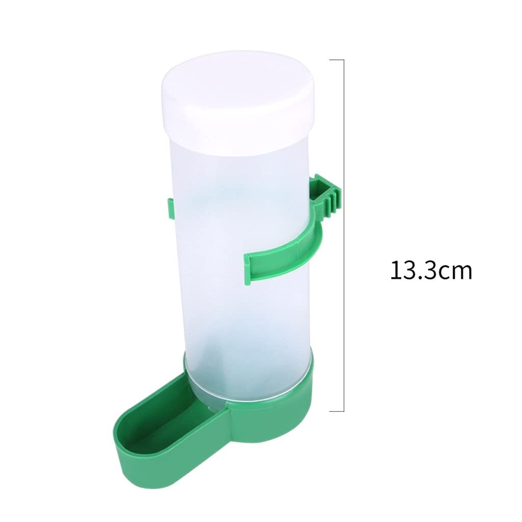 Automatyczny karmnik dla ptaków Butelka na wodę dla ptaków Pojemnik na poidełko Wiszący dozownik żywności (Kolor: Zielony Rozmiar: 13,3 cm) (Zielony 12 CM)