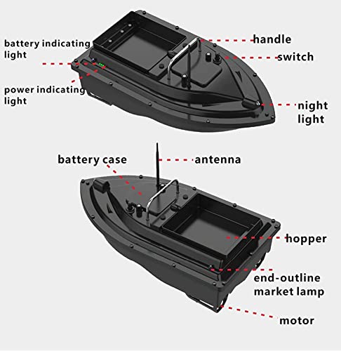 Bateau de pêche télécommandé idéal pour l'amorçage nocturne des carpes