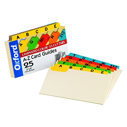 Oxford-Index-Card-Guides-with-Laminated-Tabs-Daily-1-31-4-x-6-Size-Orange-31-Guides-per-Set-4634