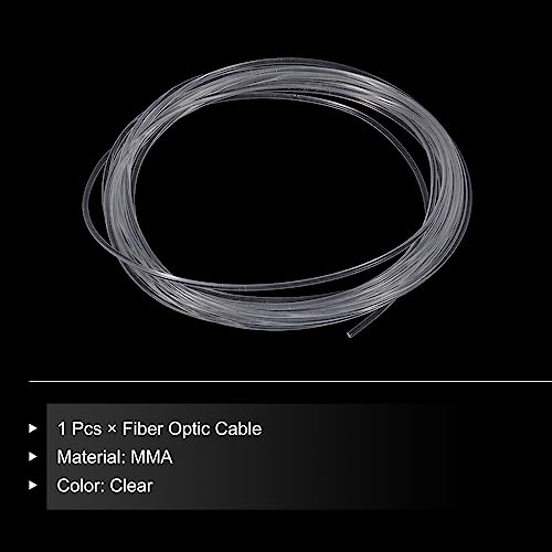 Image of MECCANIXITY PMMA Fiber Optic Light Side Glow Cable, 2.5mmx6m LED Transparent for Hotels, KTV, DIY Art, Home Decoration