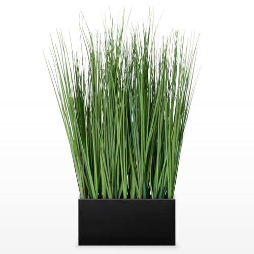 Torre & Tagus 18" Artificial Onion Grass in Dark Gray