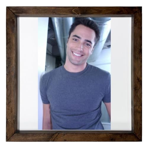 Victor Webster - 12X12 Full Color Photo Sign With Wood Frame PTR #PDI554303
