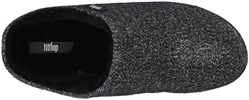 FitFlop Women's Chrissie GLIMMERWOOL Slipper, Black, 5 M US | Image 4