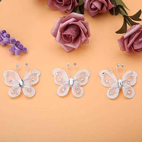 Sheer Mesh Wire Glitter Butterfly - Image 4