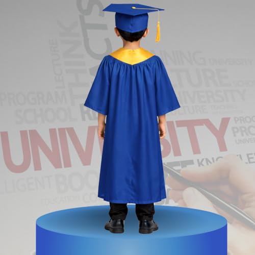 Image of Sarvda Graduation Gown for kids with Cap and Sash, Convocation Dress for Boys and GirlsSchool Ceremony, Fancy Dress