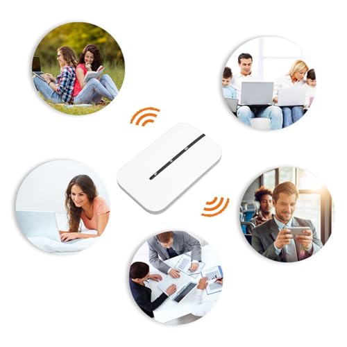 Image of Mobile WiFi Hotspot, Portable 4G LTE Router 150Mbps with Type C Charging for Travel, Phones, Laptops, Smart TVs
