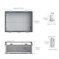 EYPINS Wasserdicht Verteilerkasten Mit Lüftungsgitter 40x30x16cm/Sichttür – Ansicht 3