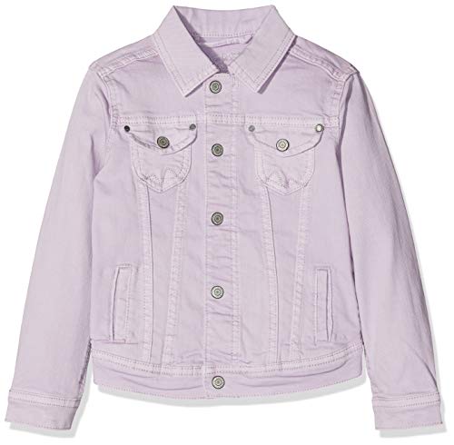 Pepe Jeans New Berry Chaqueta de jean, Morado (Washed Lilac 424), 6 años para Niñas