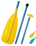 Abahub Stechpaddel 130-160cm, 3-teiliges Teleskop Kanu Paddel – Leicht, Aluminium, für Kanu, Kajak & Schlauchboot, tragbar