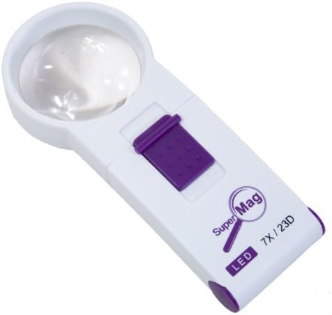 7X LED Pocket Illuminated Magnifier 1.9 Inch Lens