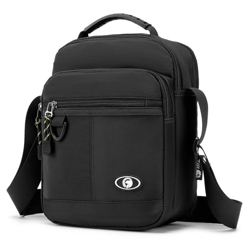 BAGZY Borsello Uomo Tracolla Nylon Impermeabile per Ipad 9,7 Pollici Borsa Marsupio Uomo Tracolla...