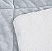 Amazon Basics Ultra-Soft Micromink Sherpa 3-Piece Comforter Bed Set, Full/Queen, Gray, Solid