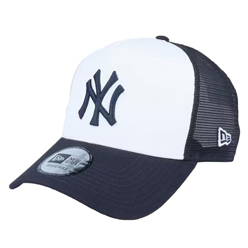 New Era York Yankees Frame Adjustable Trucker Cap Team Colour Block White/Blue   One Size