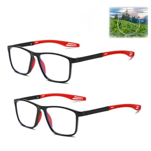 2 Stück Autozoom Lesebrille, Intelligente Zoom Lesebrille Herren Damen,Anti Blaulicht Brille, Automatische Lesebrille Brille mit Sehstärke, Gleitsichtbrille Smart Glasses, Fokusanpassung Klare (Y24)