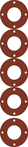 Sterling Seal CFF7237.300.125.150X5 7237 Red Rubber Full Face Gasket, 3.5" ID, 3" Pipe Size, 1/8" Thick, Pressure Class 150# (Pack of 5) by Lamons - Image 2