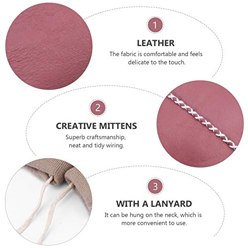 CLISPEED Luvas Quentes de Inverno para CrianÃ§as Com Luvas de LÃ£ Forradas de Barbante Luva Ã  Prova