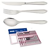 Faqueiro Aço Inox com Faca para Churrasco com 36 Peças Tramontina Laguna Prata