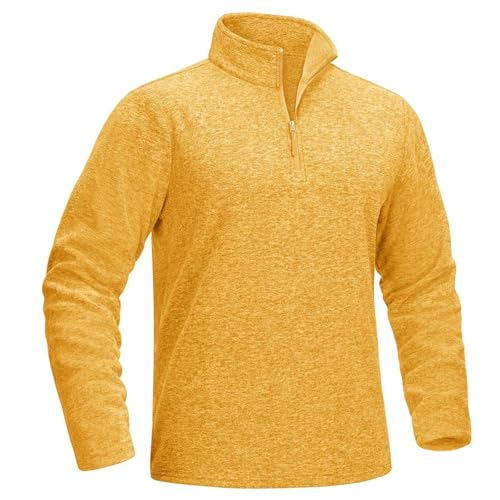 Men's Quarter Zip Fleece Pullover Spring Long Sleeve Casual Sports Sweatershirt Turtleneck Sweater2