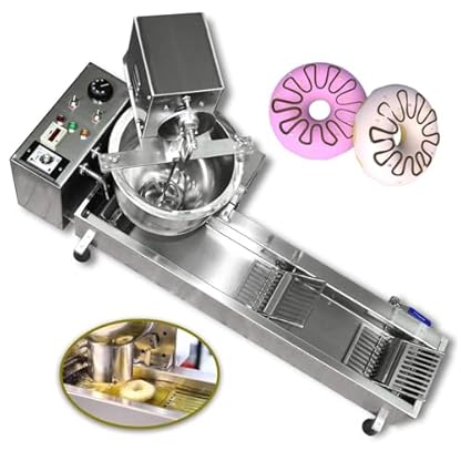 YXYLJOZ Einreihiger Automatischer Donut-Maker, Kommerzielle Automatische 7-Liter-Trichter-Donut-Herstellungsmaschine Mit Formen In 3 Größen – Bild 8