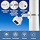 UMLIPOT Halterung Ring Kamera Outdoor, Rings Kamera arm,180° halterungs für Ring Stick up cam-Set,Mit Verstellbaren Armen und Klemmen, Weiss Ring halterungs,Ring kameras Halterung