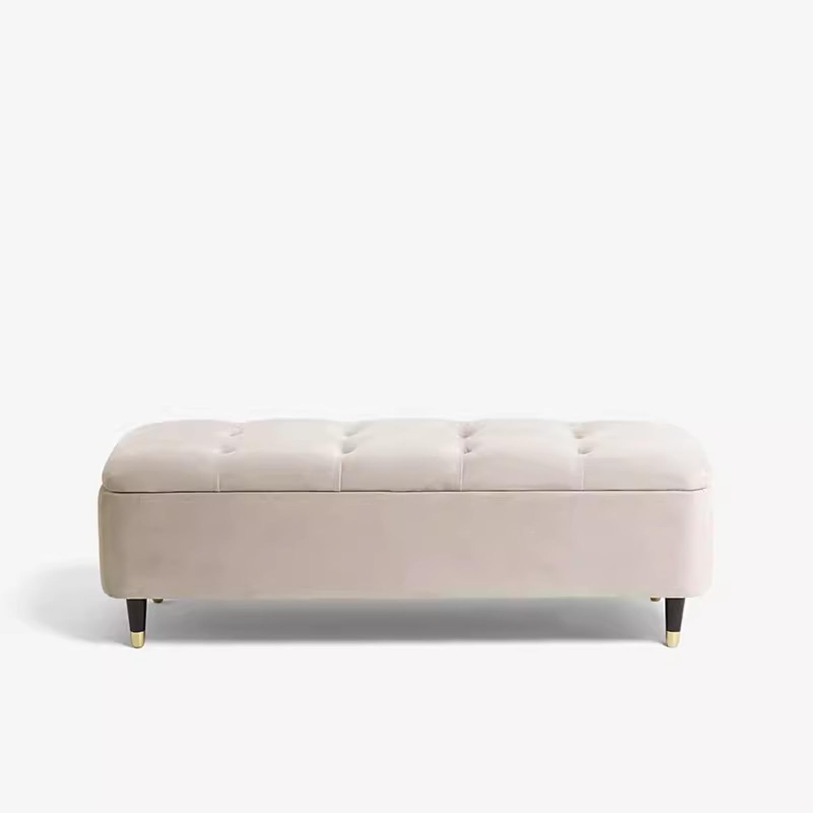 Banc de rangement à chaussures en velours ottoman gris avec assise rembourrée pour entrée