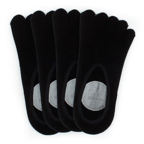 Men Comfortable Toe No Show Socks Soft Cotton Lightweight Invisible Five Fingers - Main Image