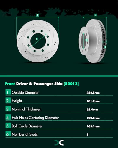 Image of SCITOO Brake Kits Front Rear Brake Rotors Brake Pad:53012;D965;53011;D702 | Fit For Dodge For Ram 1500 2006-2008,For Dodge For Ram 2500 2003-2008,For Dodge For Ram 3500 2003-2008