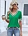 Rapbin Womens Spring Tops Short Sleeve Shirts V Neck Lightweight Sweaters for Women Vacation Clothes St Patricks Day