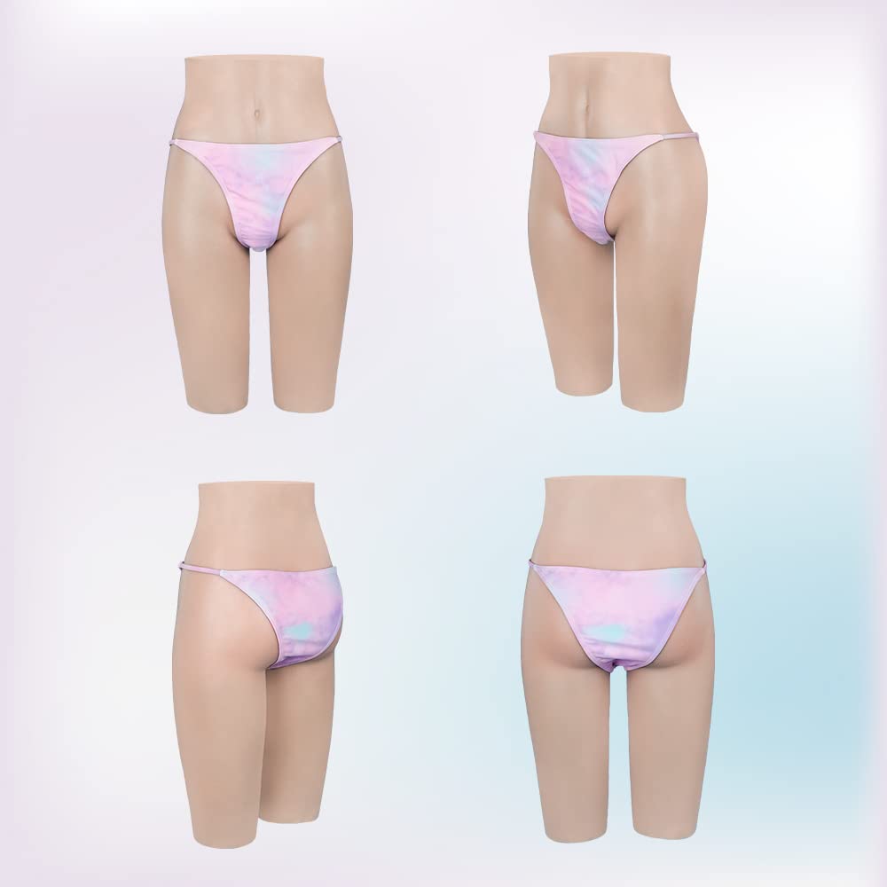 Minaky Silicone Panty 5-Points en Silicone Culotte Fausse Culotte cachée Sissy Peut Pisser et Insérer pour Travesti Drag Queen Transgender (Insérable,Jaune)