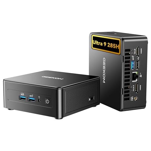 GEEKOM IT15 Mini PC, Le Mini Ordinateur IA Ultra-Puissant 15e gén., avec Intel Core Ultra 9 285H (Jusqu’à 5,4 GHz), 32 Go DDR5, SSD 2 to, NPU 13 Tops, Wi-FI 7, Windows 11 Pro – PC de Bureau Compact