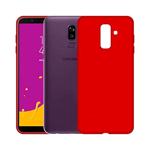 Image of Case Creation Luxurious OG Series for Samsung J8 Case Cover,Anti-Dirty Slim Case Frosted Matte Cute Candy TPU Raised Bezel (Splash of Color) Back Cover for Samsung Galaxy J8 -Wine Red
