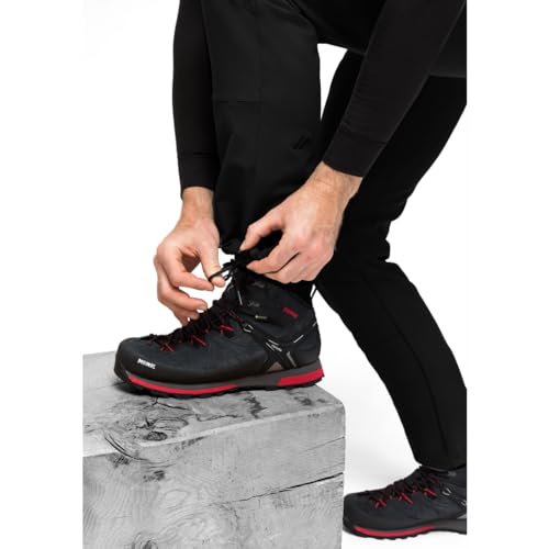 Maier Sports Herrmann, Herren Wanderhose, Wasserabweisende Outdoorhose für Trekking und Hiking, PFC-frei, mSTRETCH pro 2 & Dryprotec, Schwarz, 52 (W34/L32)