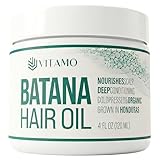 Vitamo 100% Organic Batana Natural Hair Growth Oil | Pure Elaeis Oleifera | Cold Pressed for Maximum Potency | Dr. Sebi Inspired Scalp & Hair Shine Treatment for Men and Women | No Burnt Smell