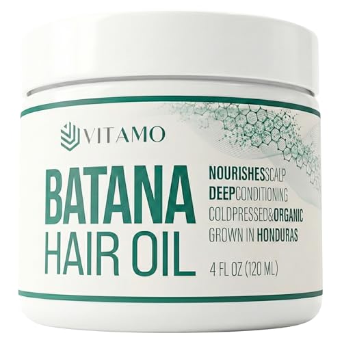 Vitamo 100% Organic Batana Natural Hair Growth Oil | Pure Elaeis Oleifera | Cold Pressed for Maximum Potency | Dr. Sebi Inspired Scalp & Hair Shine Treatment for Men and Women | No Burnt Smell