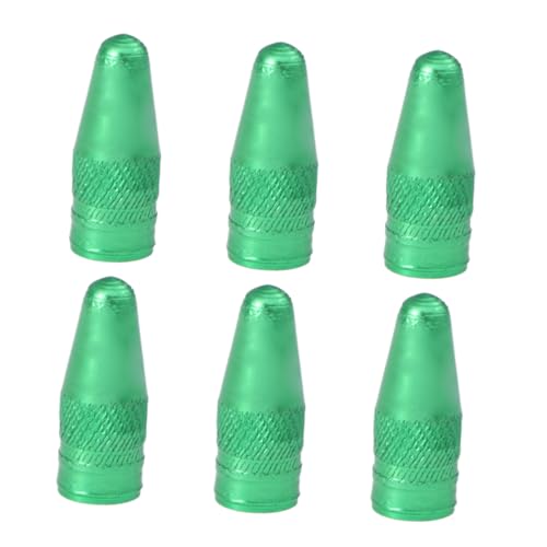 6 Pzs Tapas de Válvula de Neumático para Bicicleta de Aleación de Aluminio Verde para Válvulas Francesas, Protecciones Antipolvo para Bicicletas de Montaña y de Carretera miniatura 1