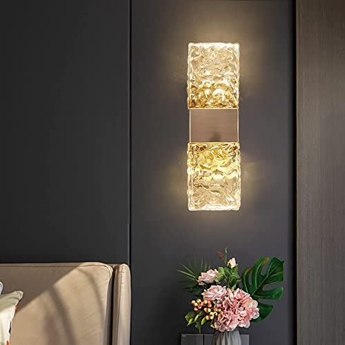 Aplique LED rectangular WQHPLMD de metal y acrílico para pared de dormitorio 6