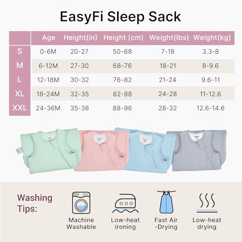 Image of Rayon Made from Bamboo Sleep Sack 24-36 Months 1.0 TOG | Toddler Sleep Sack 2T-3T, Supersoft Breathable Sleeping Bag with 2-Way Zipper, Baby Wearable Blanket, All-Year-Round Comfort