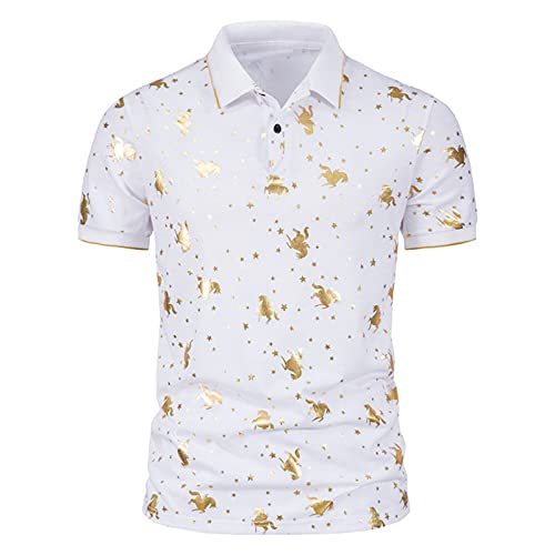 Musen Men White Polo Shirts Cotton Classic Fit Short Sleeve Sport T-Shirt Casual Polos (Black, XXX-Large)