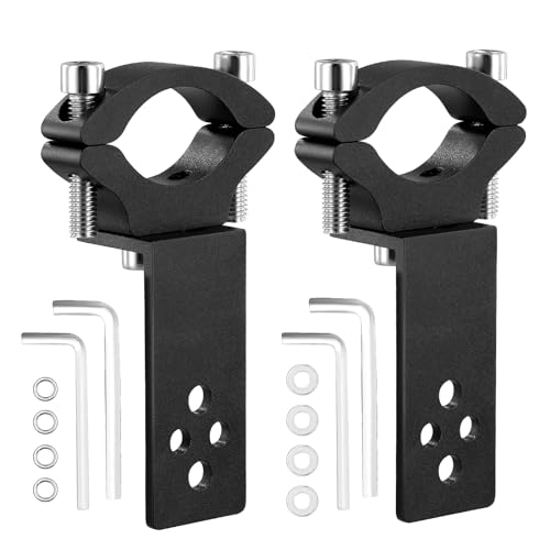LIFEDYLUK Support de Phare Moto Universel - 2 Pièces pour Montage de Lumière de Travail LED - Compatible Vélo (TG11)