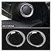 lifmagic 2pcs Voiture d'argent Porte intérieur Porte stéréo Haut-Parleur de décoration Bague en Plastique ABS + Accessoire de Finition chromé adapté à Jeep Grand Cherokee