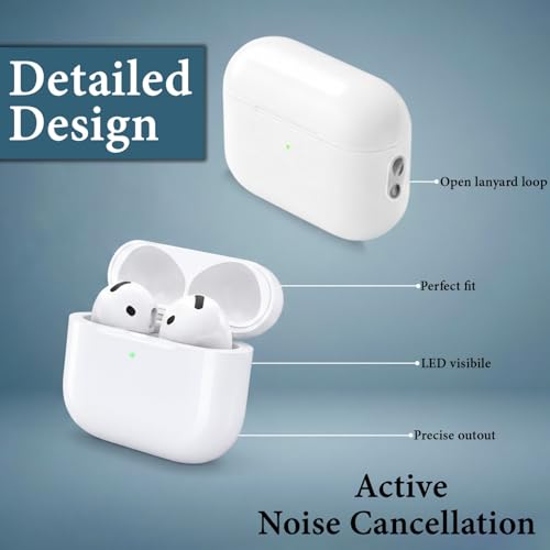 Image of Earbud 4 Wireless Bluetooth Earbuds with Deep Bass,Fast Charging Case Wireless USB-C Type H1 Chip Earbuds with Powerful,Noise Cancellation,Long Battery Backup