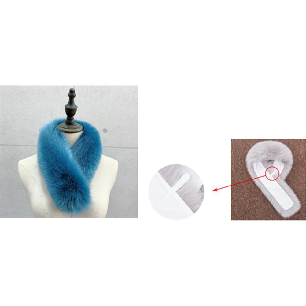 homeemoh Faux Fur Winter Scarf Wrap for Women, Fluffy Collar Neck