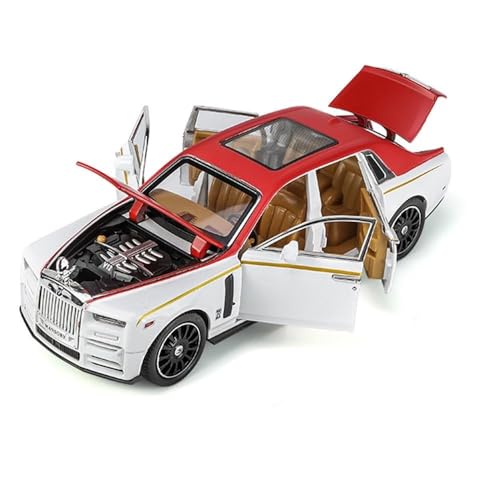 Image of 1:24 New Rolls Royce Phantom Toy Car Diecast Metal Pull Back Car - 6 Openable Doors with Sound & Light | Luxury Toy Car & Gift for Kids 【Colors as Per Stock】