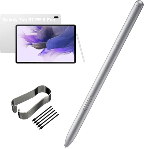 Stylet Galaxy Tab S7 FE argent, idéal pour prendre des notes en cours et dessiner en voyage