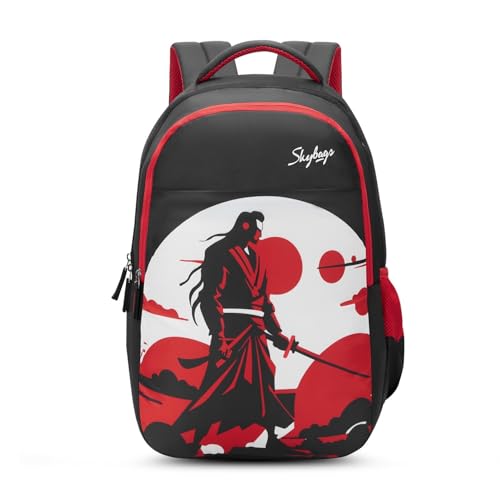 Image of Skybags Kyro 01 Samurai 28 Liters Premium Polyester Fabric School Backpack for Kids with Multiple Compartments and Adjustable Strap - Boys & Girls