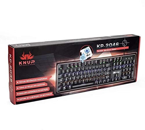 kaphno❗️ Teclado Mecanico Gamer Rgb Usb Abnt2 Switch Blue Knup Kp2046