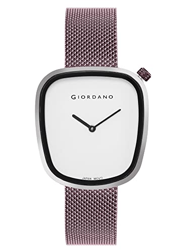Image of Giordano Analog Wrist Watch for Women with Stylish Metal Strap, Square dial and 3 Hand Mechanism