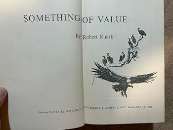 Hardcover Something of value Book